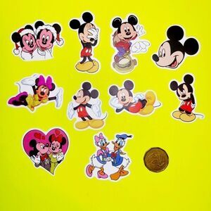 3/$20 Brand New 10x Disney Mickey Mouse Waterproof Stickers #1